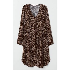 H&M leopard dress with belt size 8 NWT